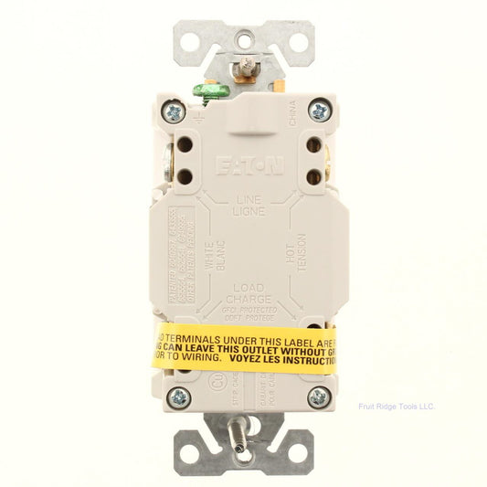 Eaton SGF20W White Self-Testing 5-20R 20A Gfci Outlet Duplex Receptacle 125V