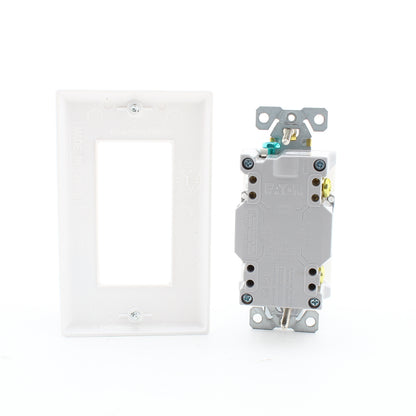 Eaton SGFH20W White GFCI Hospital Grade Self-Testing Outlet Duplex Receptacle