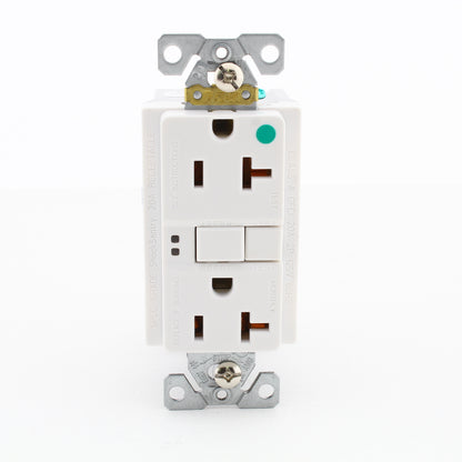Eaton SGFH20W White GFCI Hospital Grade Self-Testing Outlet Duplex Receptacle