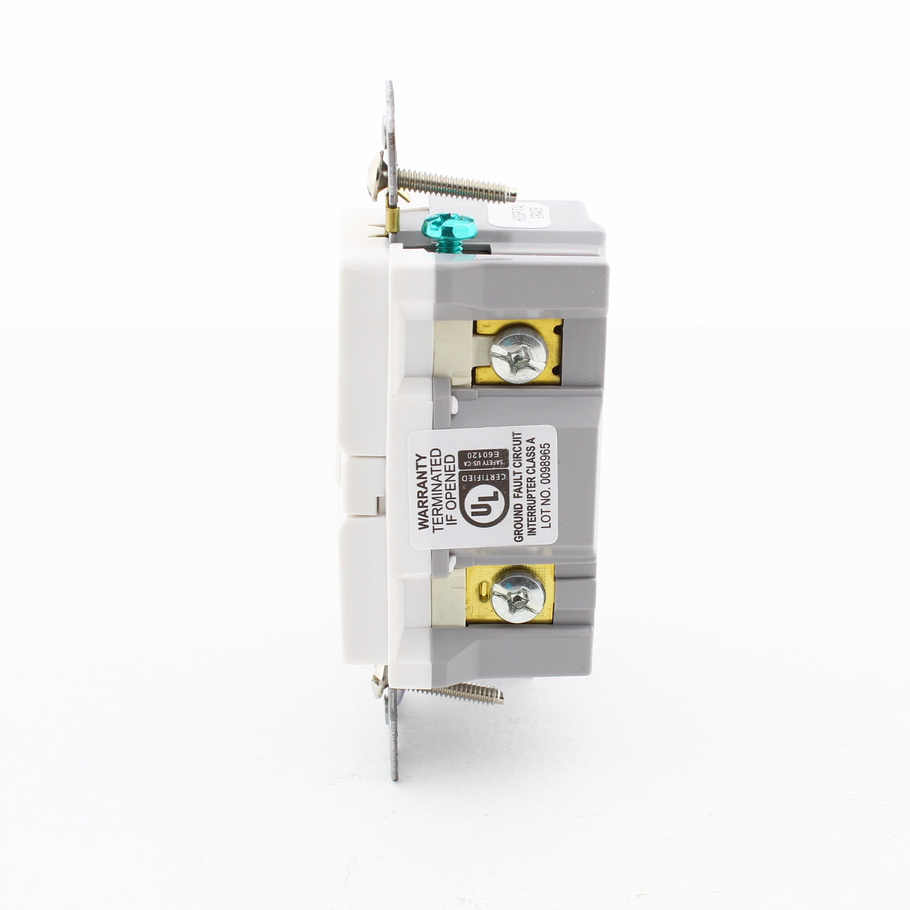 Eaton SGFH20W White GFCI Hospital Grade Self-Testing Outlet Duplex Receptacle