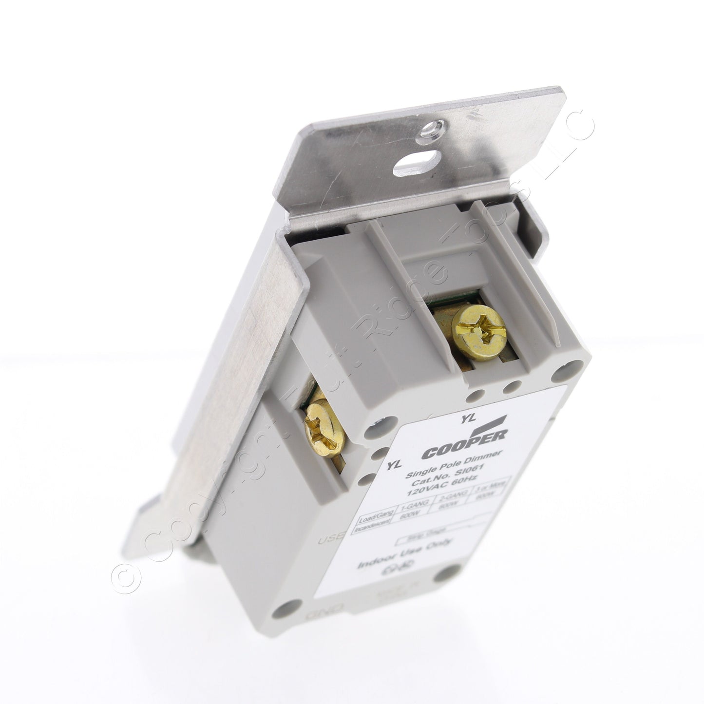 Eaton SI061-W White Incandescent Slide Light Dimmer Switch Single Pole NonPreset