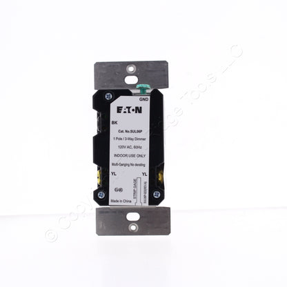 Eaton Black Slide Dimmer Switch w/Preset LED/CFL/INC/FLR/ELV/MLV SUL06P-BK