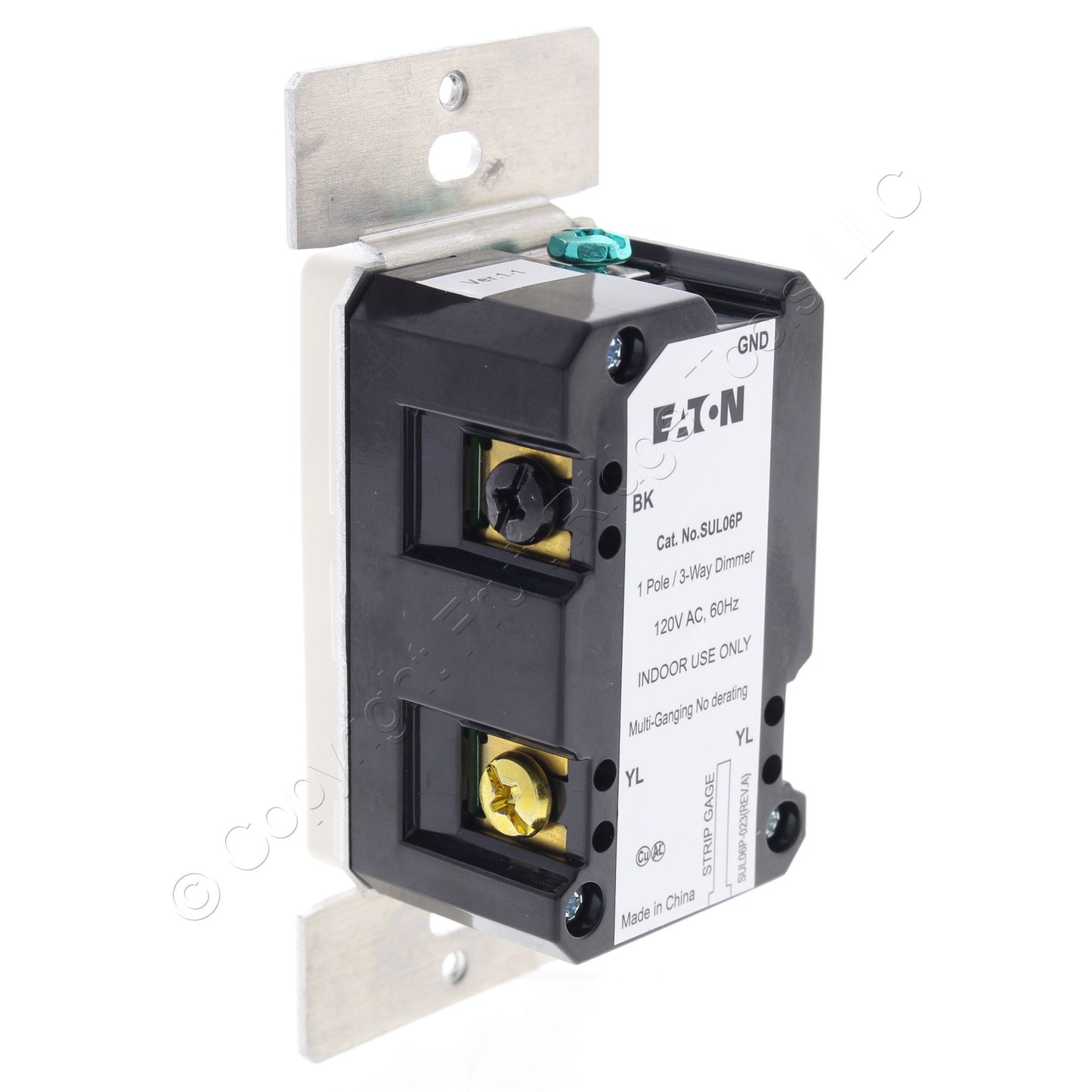 Eaton SUL06P White Slide Dimmer Switch w/Preset LED CFL INC FLR ELV MLV Lighting