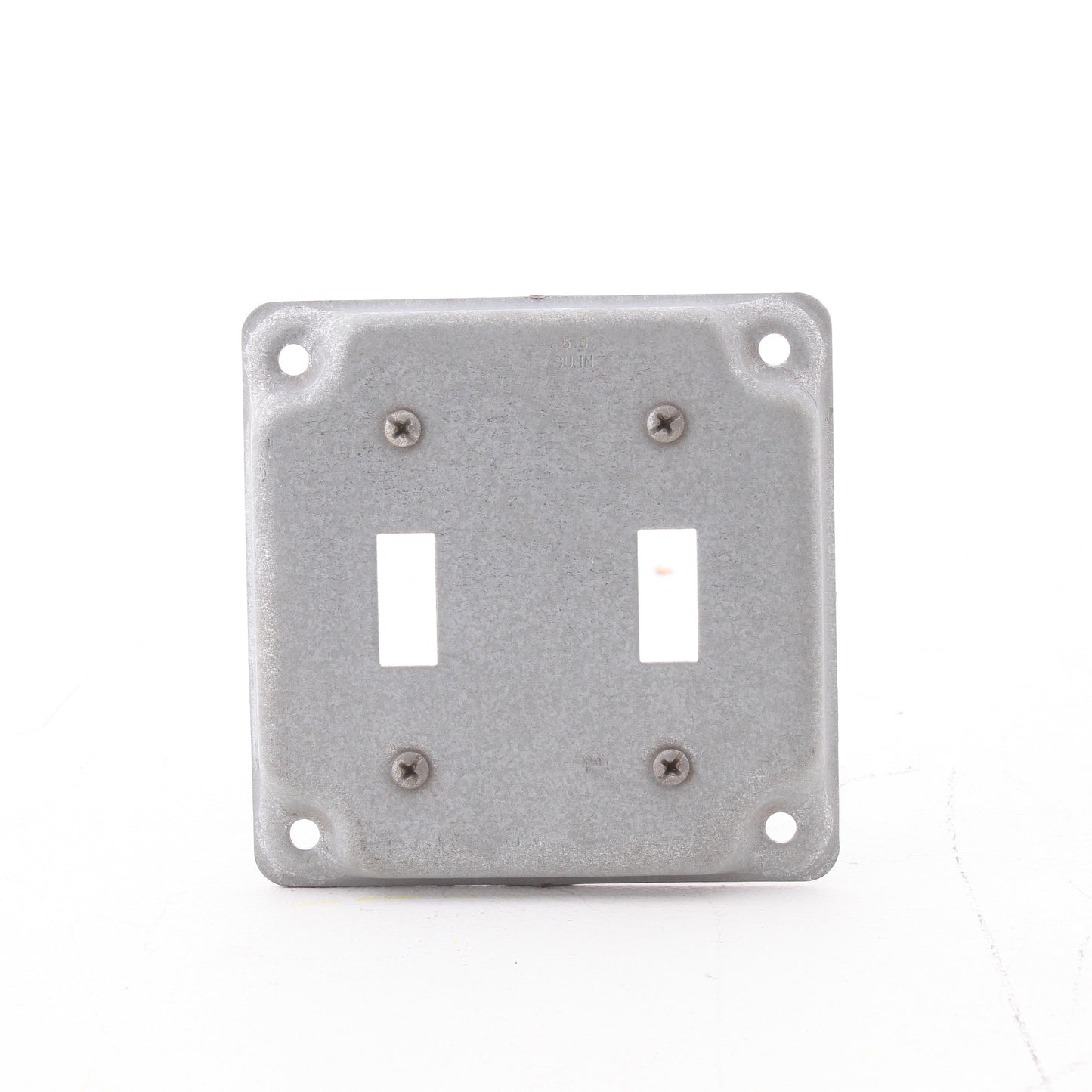 Eaton 4" Raised Square Cover 2-Gang Toggle Plate