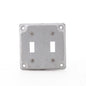 Eaton 4" Raised Square Cover 2-Gang Toggle Plate