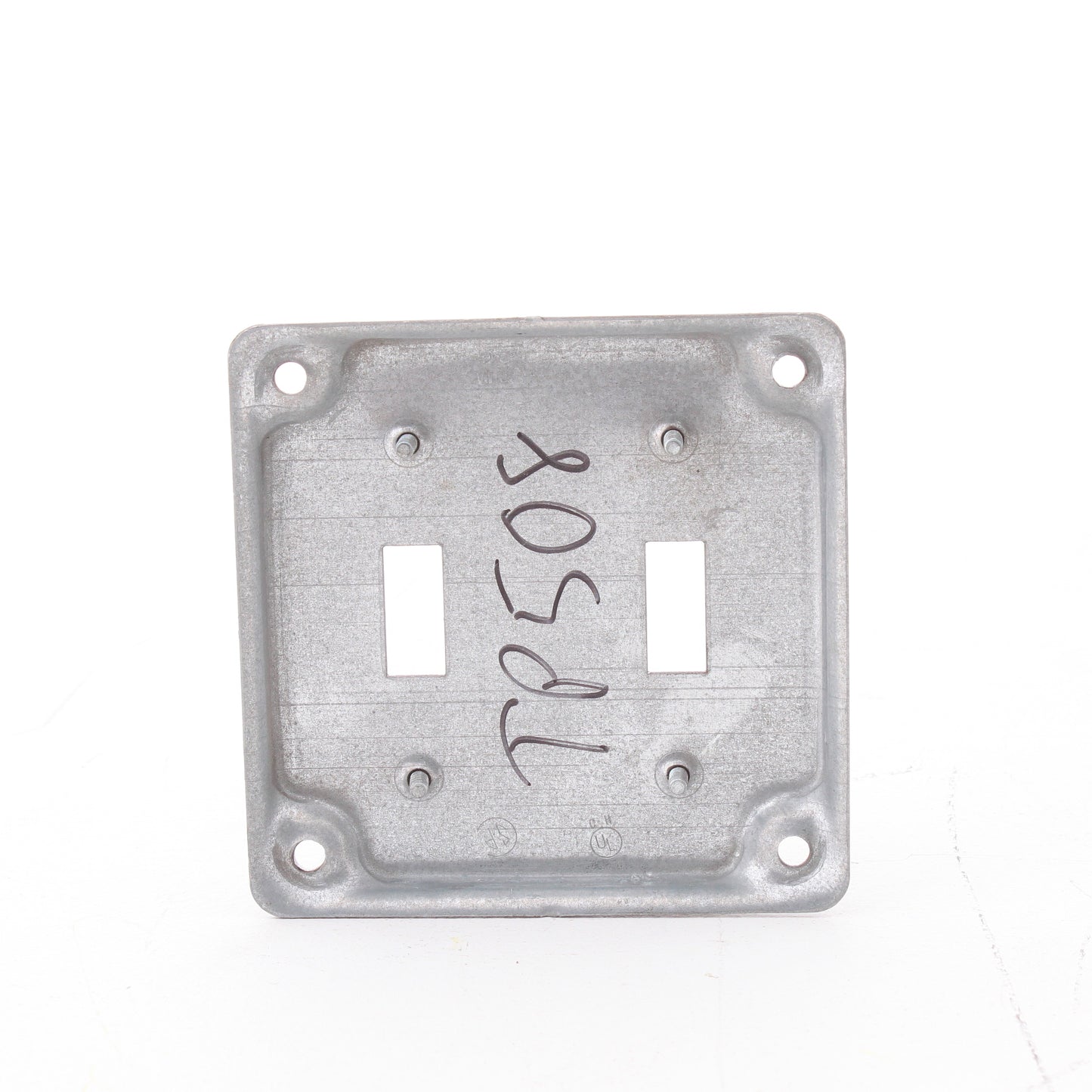 Eaton 4" Raised Square Cover 2-Gang Toggle Plate