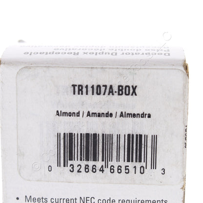Eaton TR1107A Almond 5-15R 15A Decorator TR Duplex Receptacle Residential Outlet