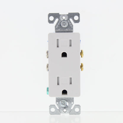 Eaton White Tamper Resistant Duplex Receptacle Outlet 5-15R 15A Bulk TR1107W