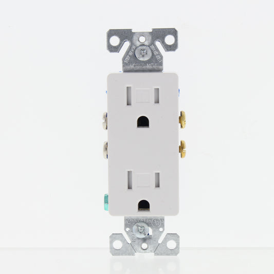Eaton White Tamper Resistant Duplex Receptacle Outlet 5-15R 15A Bulk TR1107W