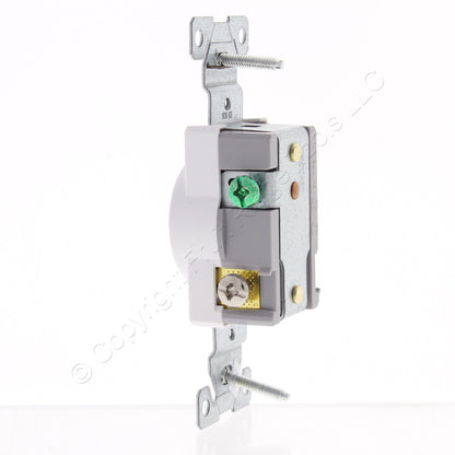 Eaton White Tamper Resistant Commercial Single Outlet Receptacle 20A TR1877W