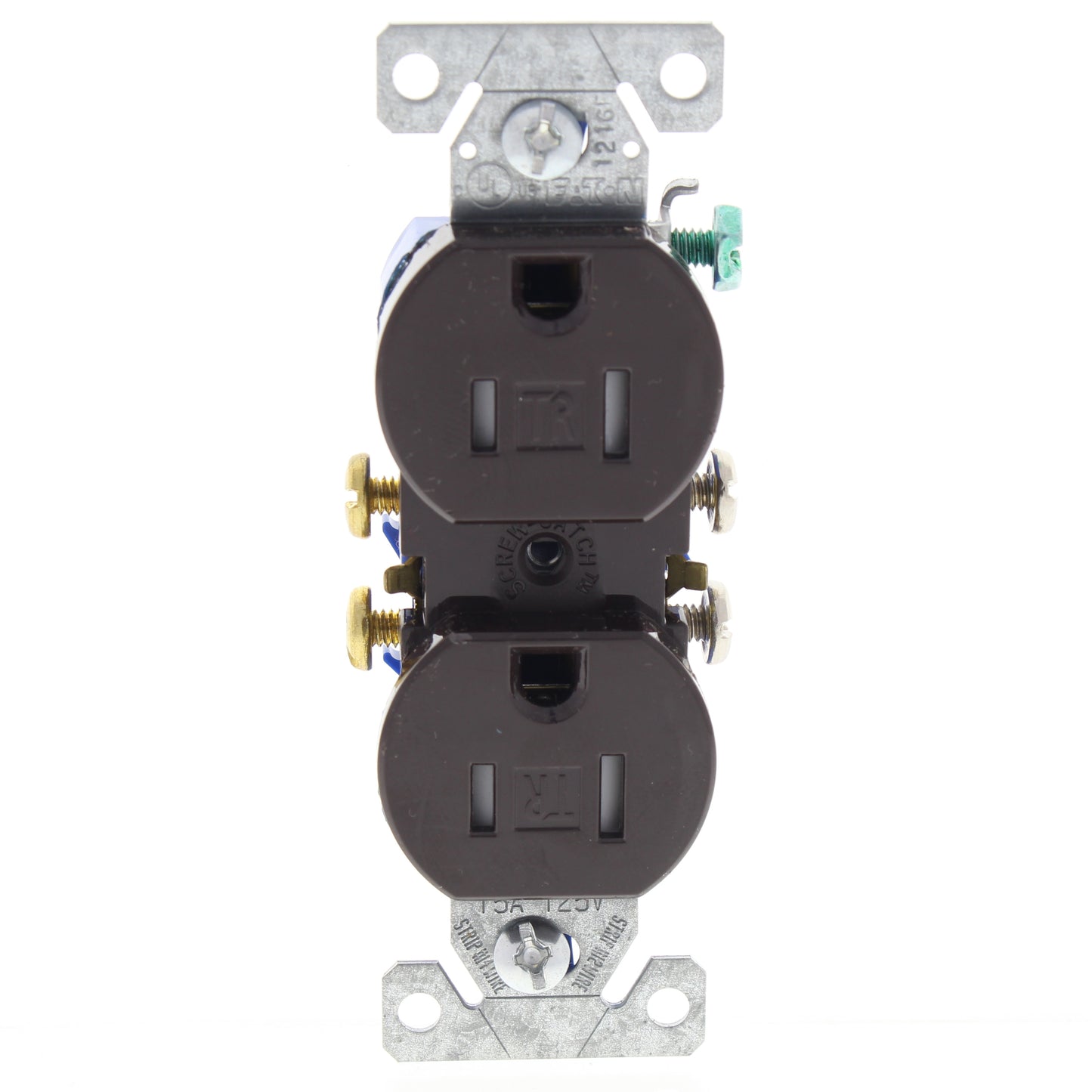 Eaton Brown Tamper Resistant Duplex Receptacle Outlet Nema 5-15R 15A Bulk TR270B