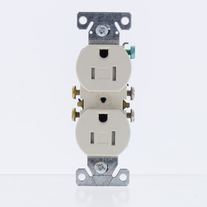 Eaton Lt Almond Tamper Resistant Duplex Receptacle Nema 5-15R 15A Bulk TR270LA