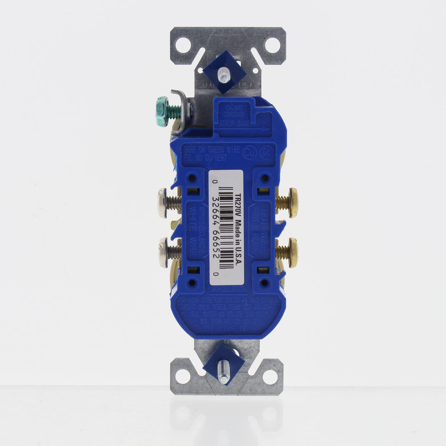 Eaton Ivory Tamper Resistant Duplex Receptacle Outlet Nema 5-15R 15A Bulk TR270V
