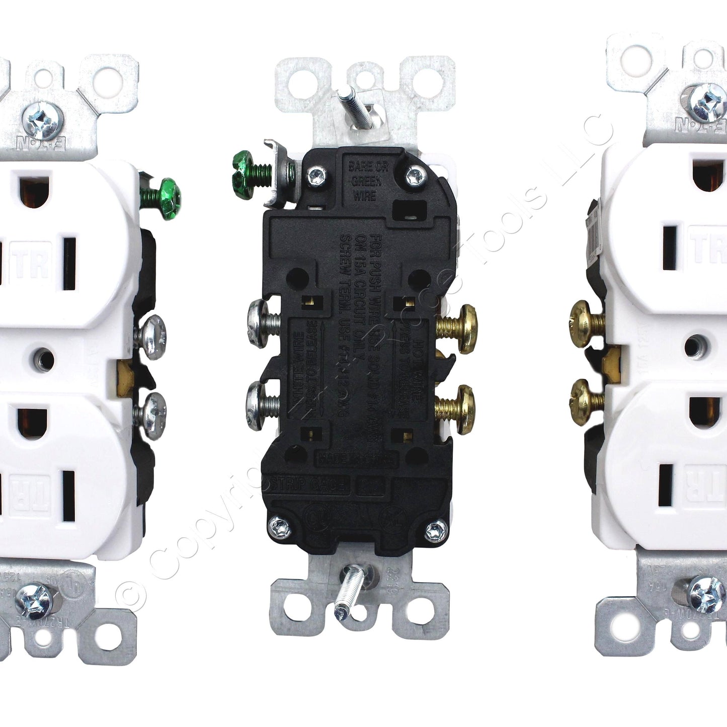 10 Eaton White Tamper Resistant Duplex Outlets 5-15R 15A Black-Backing TR270W-E