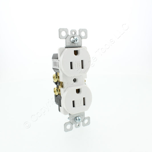 Eaton White Tamper Resistant Duplex Receptacle Outlet 15A Black-Backing TR270W-E
