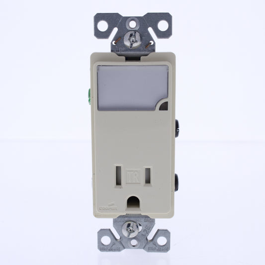 Eaton Almond Tamper Resistant Receptacle Outlet Nightlight 15A 125V TR7735A