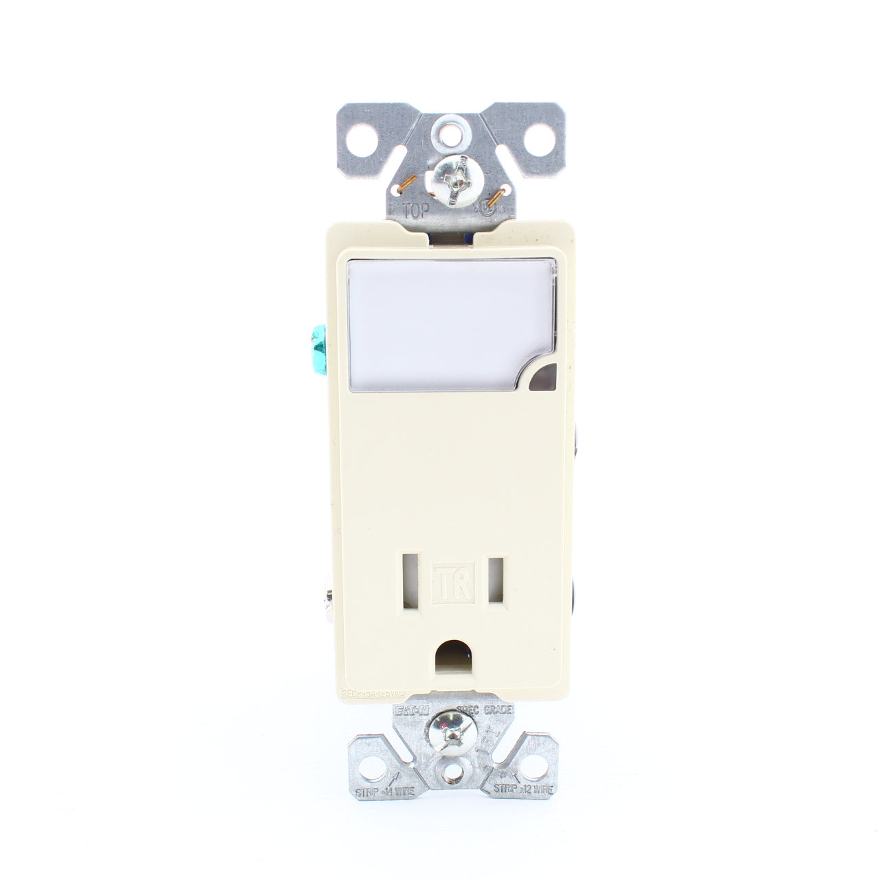 Eaton Lt Almond Tamper Resistant Receptacle Outlet Nightlight 15A 125V TR7735LA