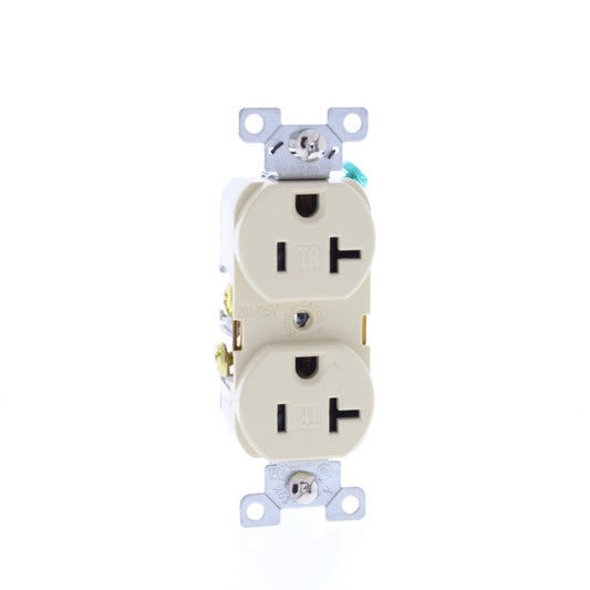 Eaton TRBR20V-BXSP Ivory Commercial Duplex 20A Outlet Receptacle 125V 5-20R