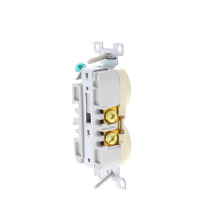 Eaton TRBR20V-BXSP Ivory Commercial Duplex 20A Outlet Receptacle 125V 5-20R