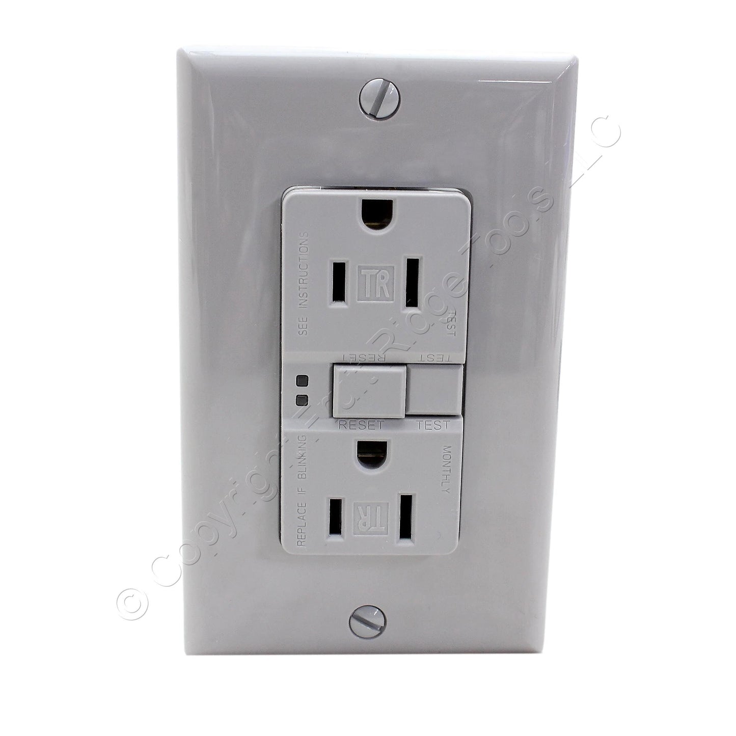 Eaton TRSGF15GY Gray 5-15R 15A Gfci Self-Test Outlet Receptacle Tamper Resistant