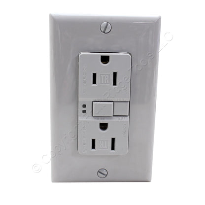 Eaton TRSGF15GY Gray 5-15R 15A Gfci Self-Test Outlet Receptacle Tamper Resistant