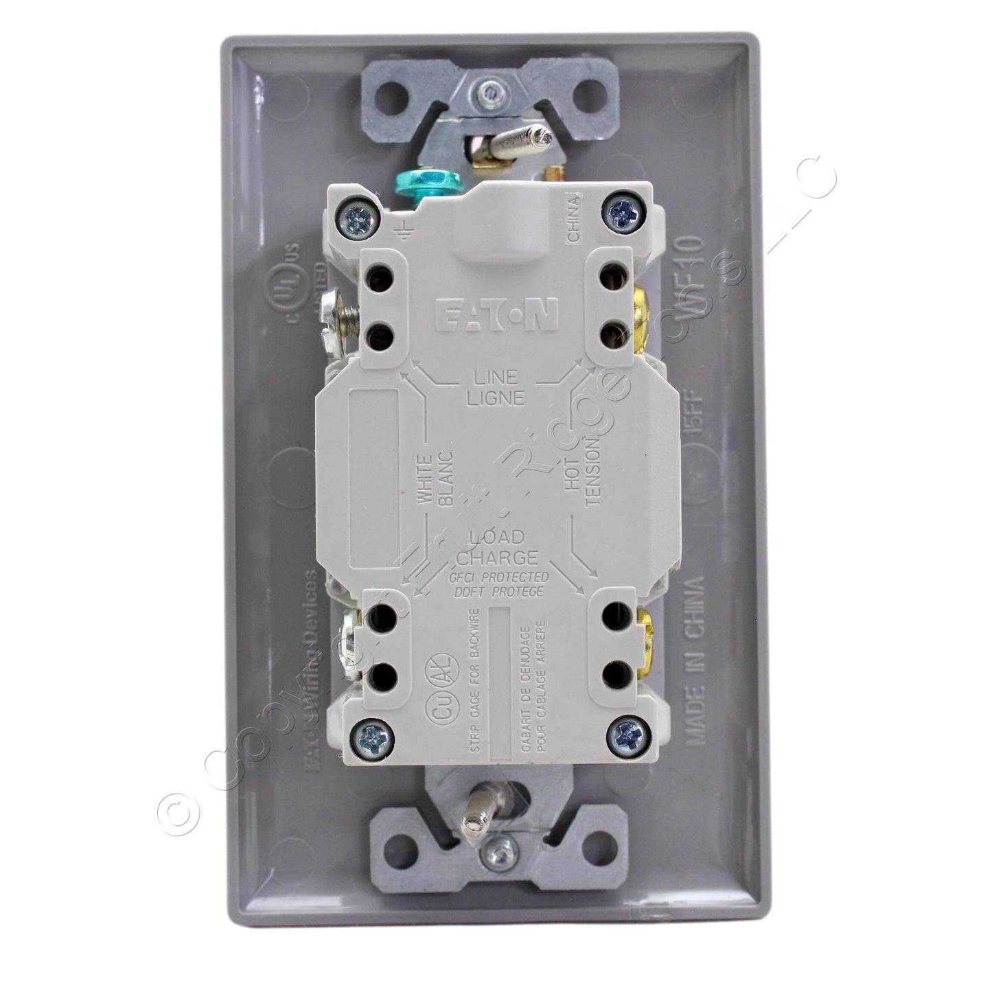 Eaton TRSGF15GY Gray 5-15R 15A Gfci Self-Test Outlet Receptacle Tamper Resistant