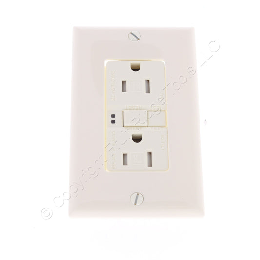 Eaton TRSGF15A Almond Tamper Resistant GFCI Self-Test 15A Receptacle 5-15 Outlet