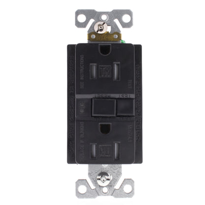 Eaton TRSGF15BK Black 15A Gfci Self-Test Outlet 5-15 Receptacle Tamper Resistant