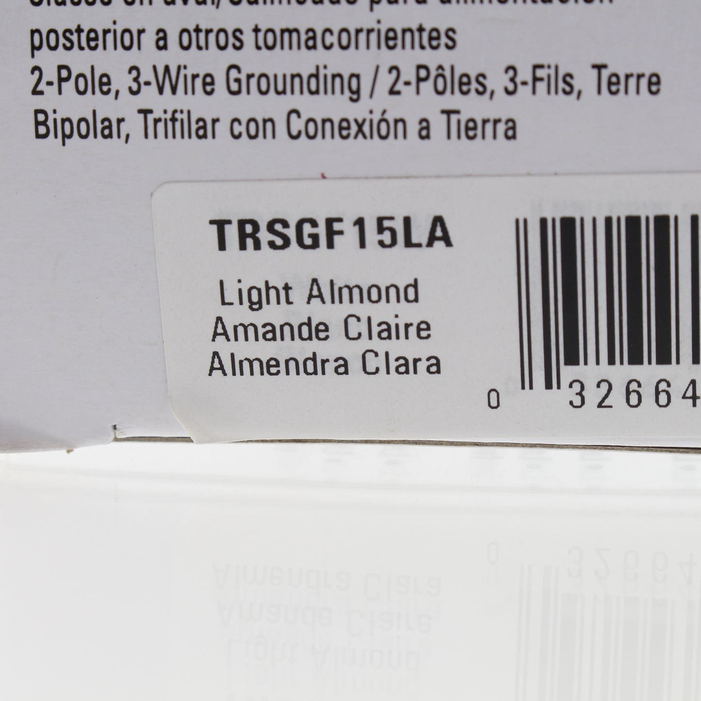 Eaton TRSGF15LA Light Almond 15A GFCI Self-Test Outlet Receptacle 5-15R Tamper