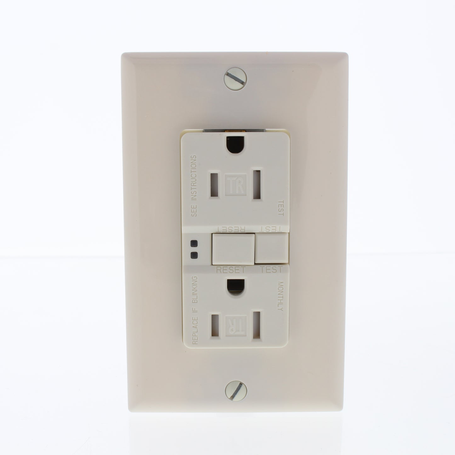 Eaton TRSGF15LA Light Almond 15A GFCI Self-Test Outlet Receptacle 5-15R Tamper