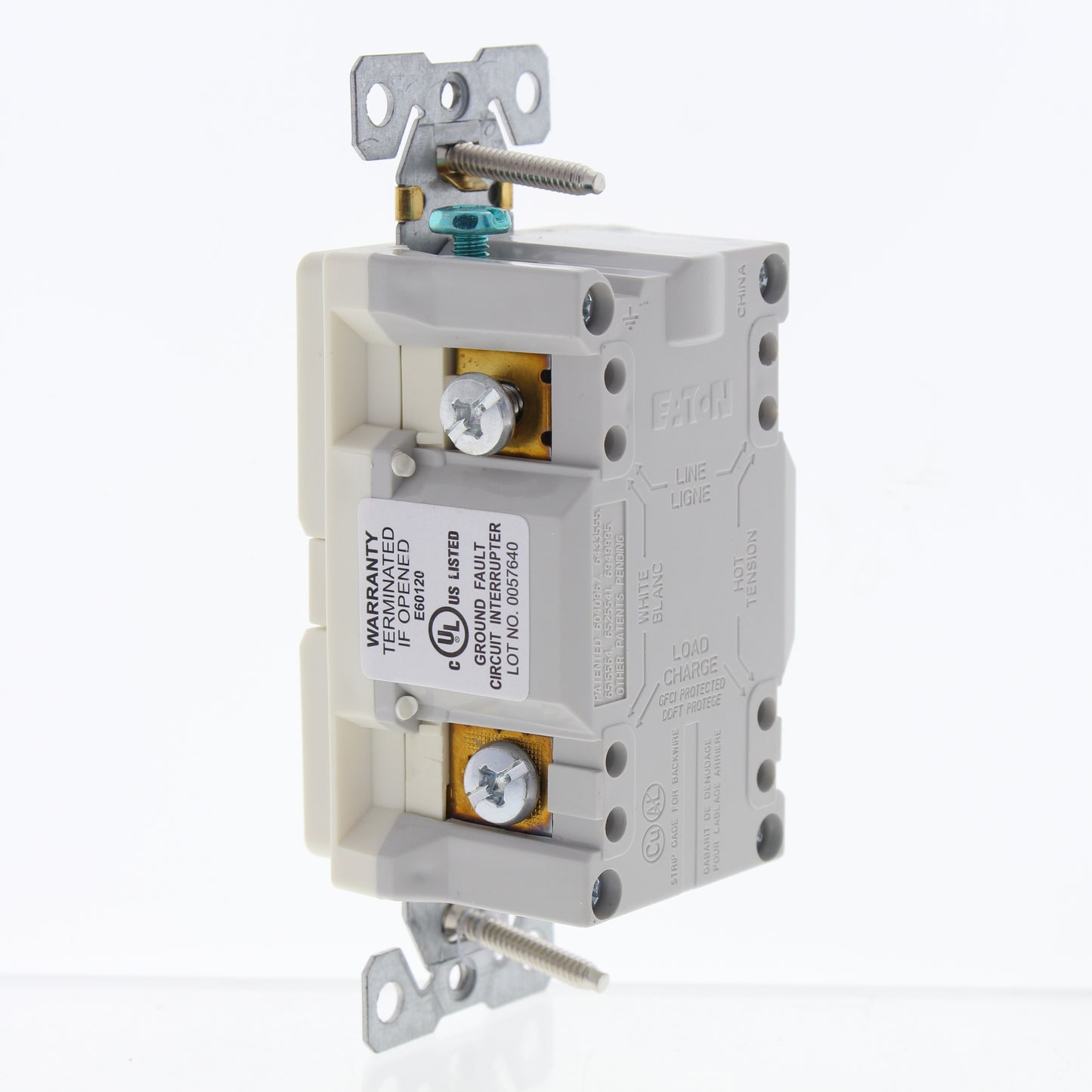 Eaton TRSGF15LA Light Almond 15A GFCI Self-Test Outlet Receptacle 5-15R Tamper