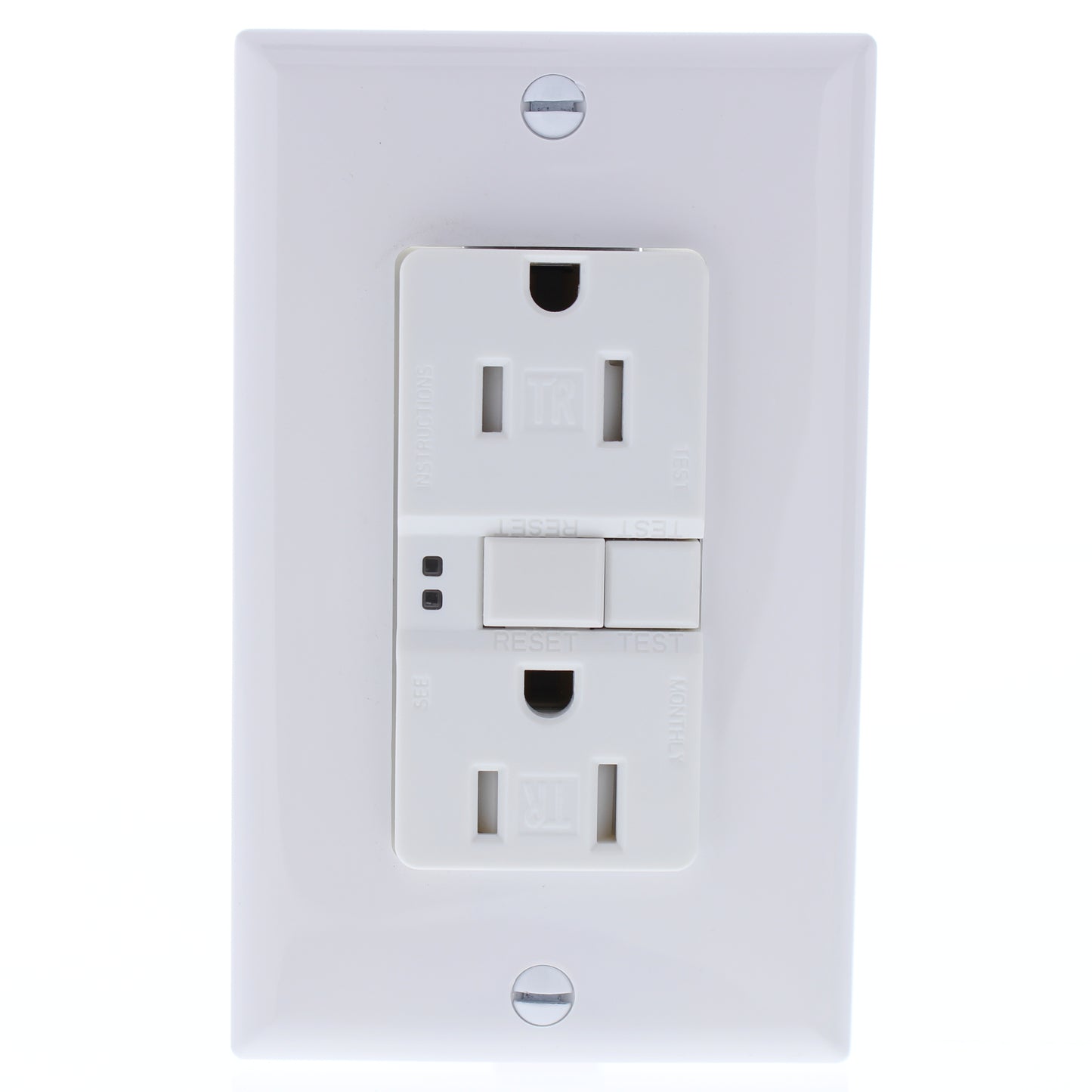 Eaton TRSGF15W White 5-15R GFCI Self-Test Tamper Resistant Outlet Receptacle 15A