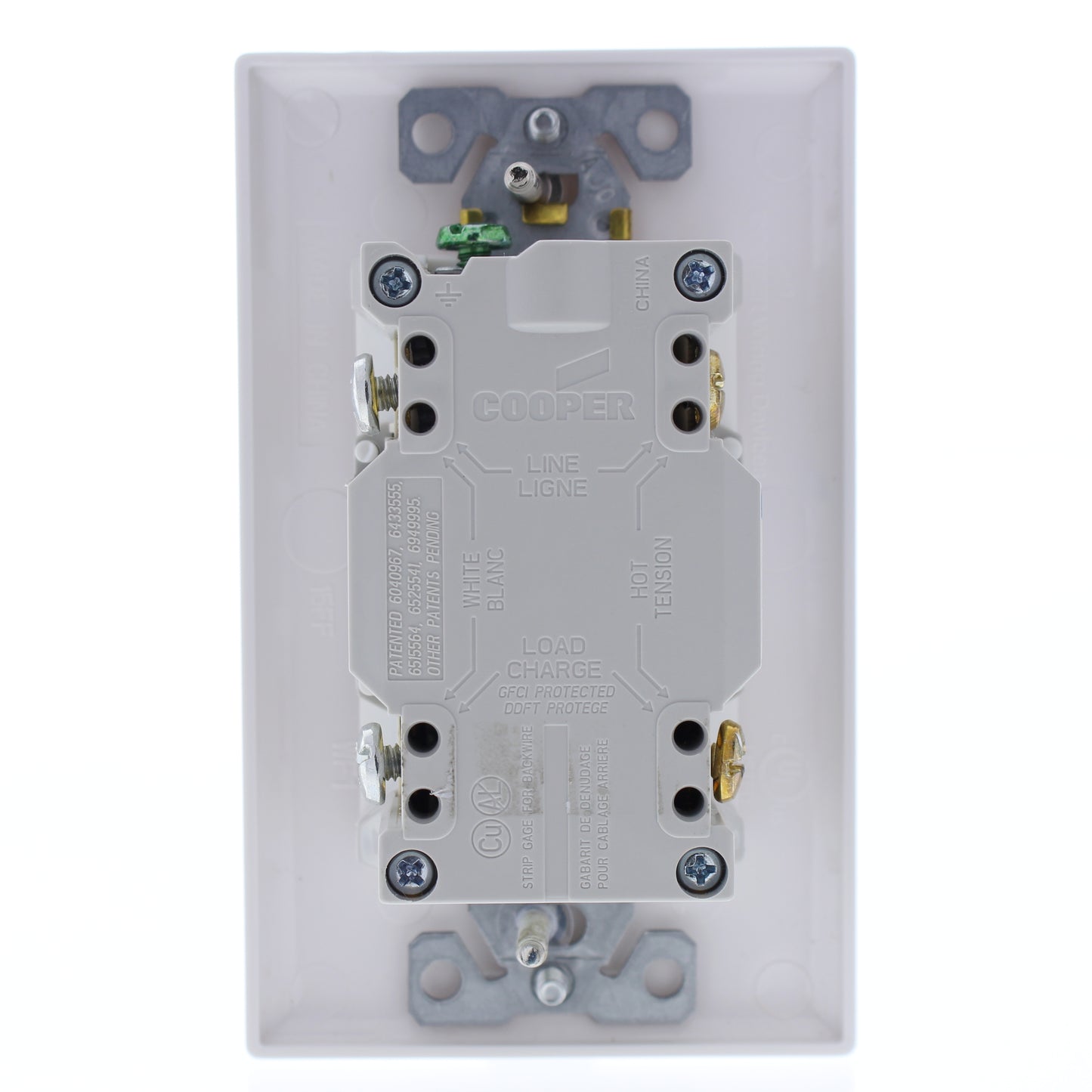 Eaton TRSGF15W White 5-15R GFCI Self-Test Tamper Resistant Outlet Receptacle 15A