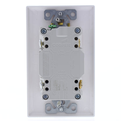 Eaton TRSGF15W White 5-15R GFCI Self-Test Tamper Resistant Outlet Receptacle 15A