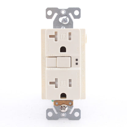 Eaton TRSGF20A Almond Tamper Resistant GFCI Receptacle Outlet 20A 5-20 Self-Test