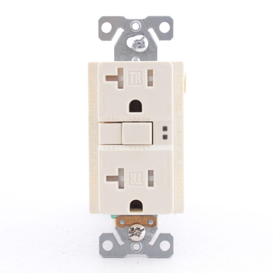 Eaton TRSGF20A Almond Tamper Resistant GFCI Receptacle Outlet 20A 5-20 Self-Test