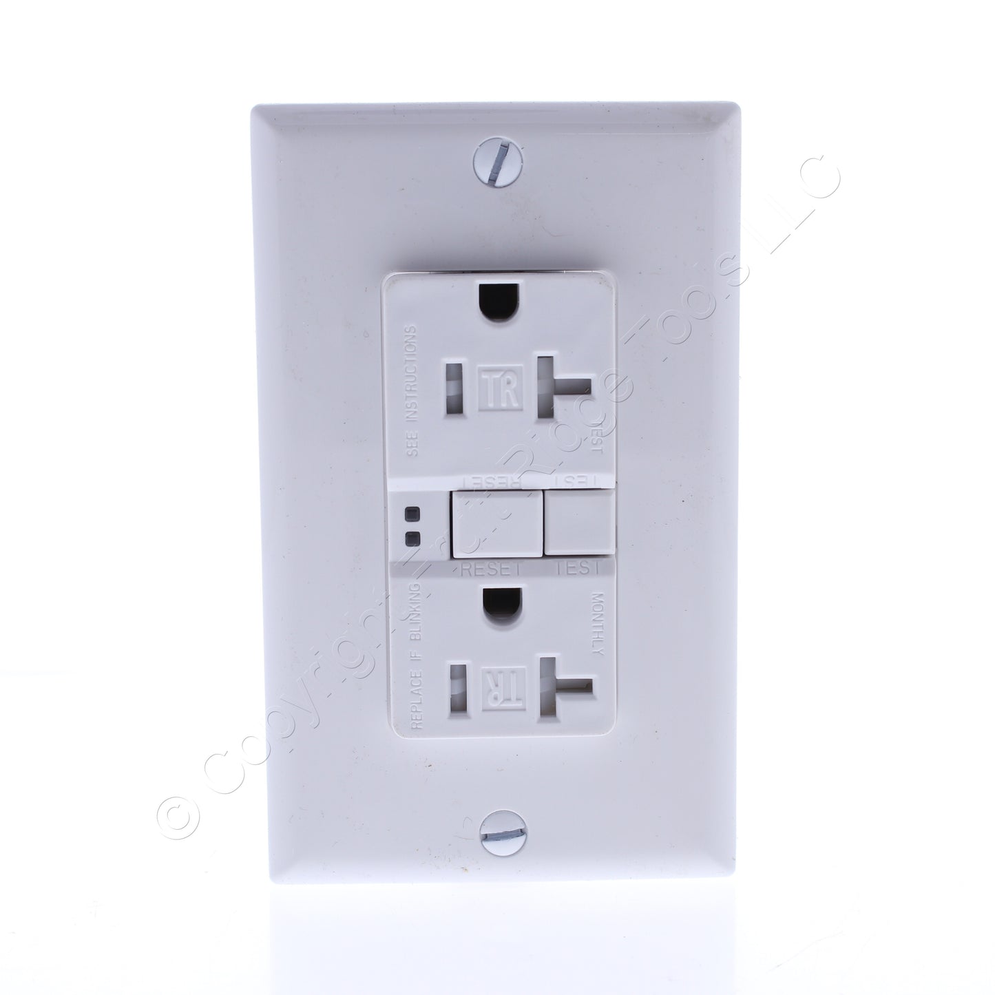 Eaton TRSGF20W White GFCI Tamper Resistant Self-Test 20A Outlet Receptacle 5-20R