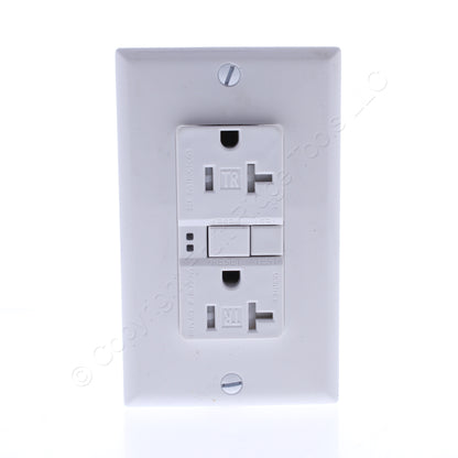 Eaton TRSGF20W White GFCI Tamper Resistant Self-Test 20A Outlet Receptacle 5-20R