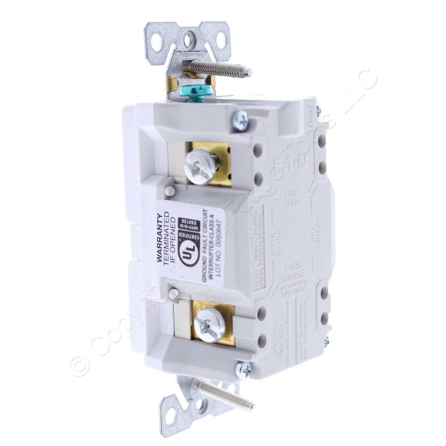 Eaton TRSGF20W White GFCI Tamper Resistant Self-Test 20A Outlet Receptacle 5-20R