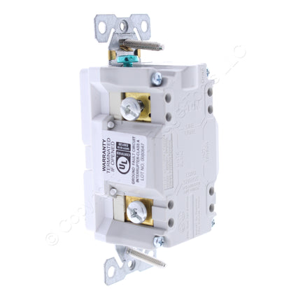 Eaton TRSGF20W White GFCI Tamper Resistant Self-Test 20A Outlet Receptacle 5-20R