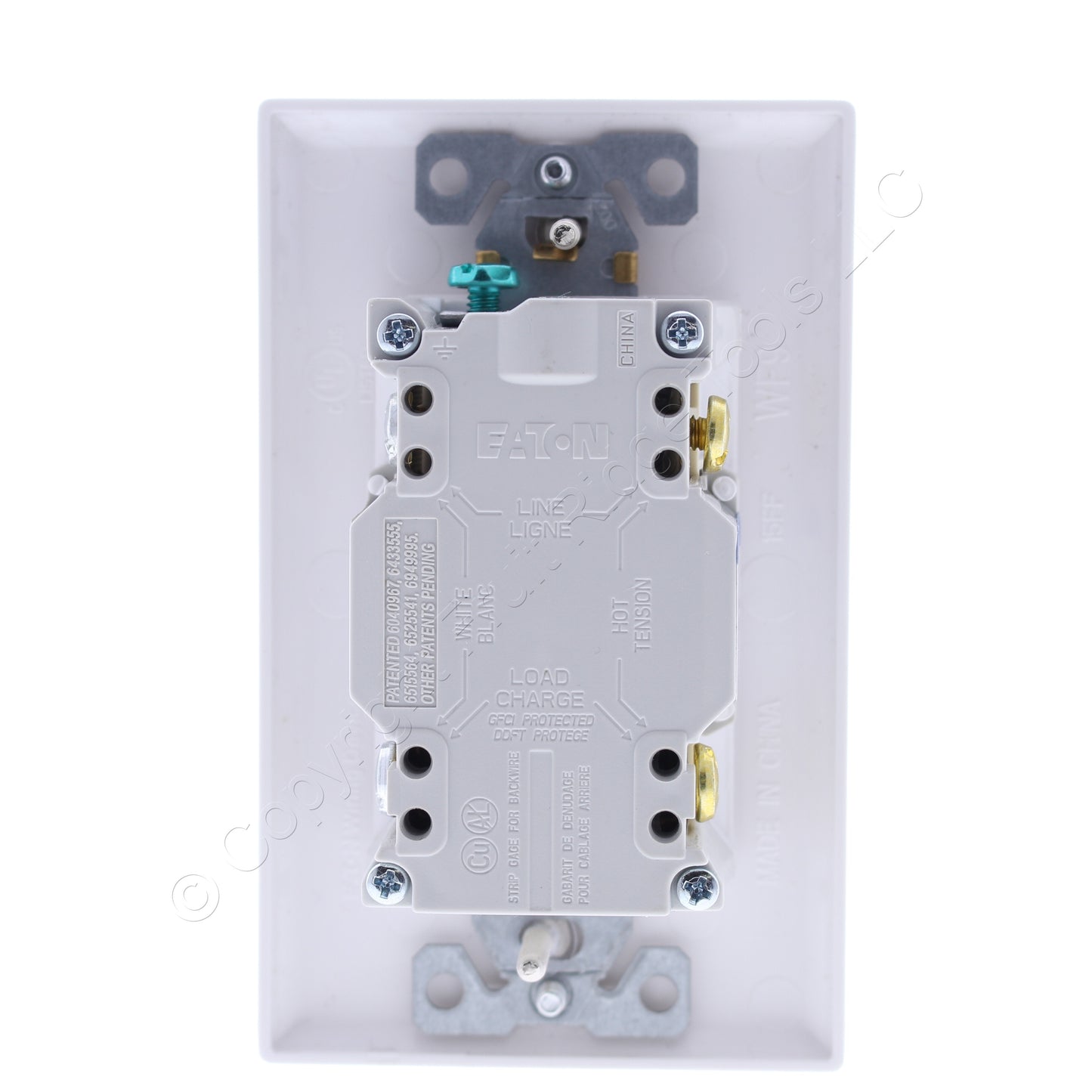 Eaton TRSGF20W White GFCI Tamper Resistant Self-Test 20A Outlet Receptacle 5-20R