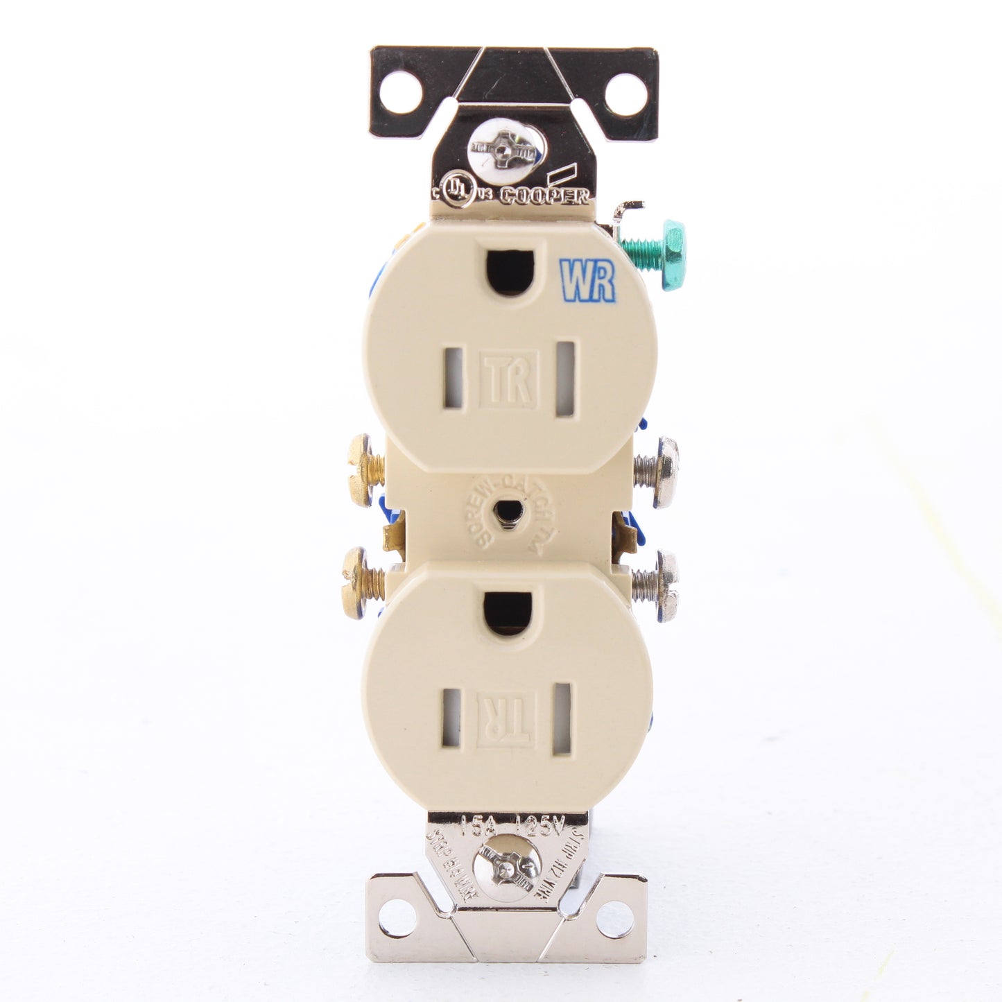 Eaton Ivory Tamper/Weather Resistant Duplex Receptacle Outlet 5-15R 15A TWR270V