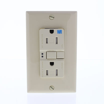 Eaton Ivory Tamper/Weather Resistant GFCI Outlet Receptacle 15A TWRSGF15V
