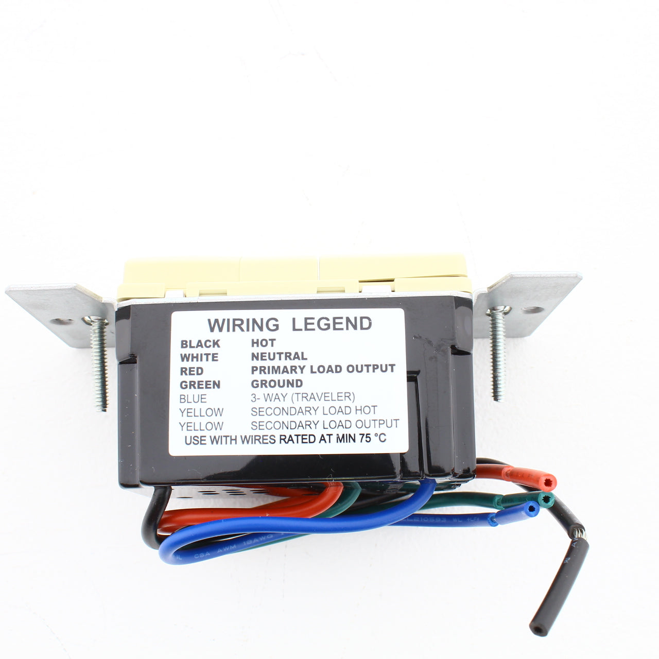 Eaton VS306U-V Ivory PIR Vacancy Sensor Switch 1+3-Way LED/CFL/INC/MLV/ELV 600W