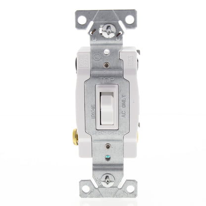 Eaton WD1242-7W-BOX White 4-WAY Framed Toggle Wall Light Switch 15A 120/277V
