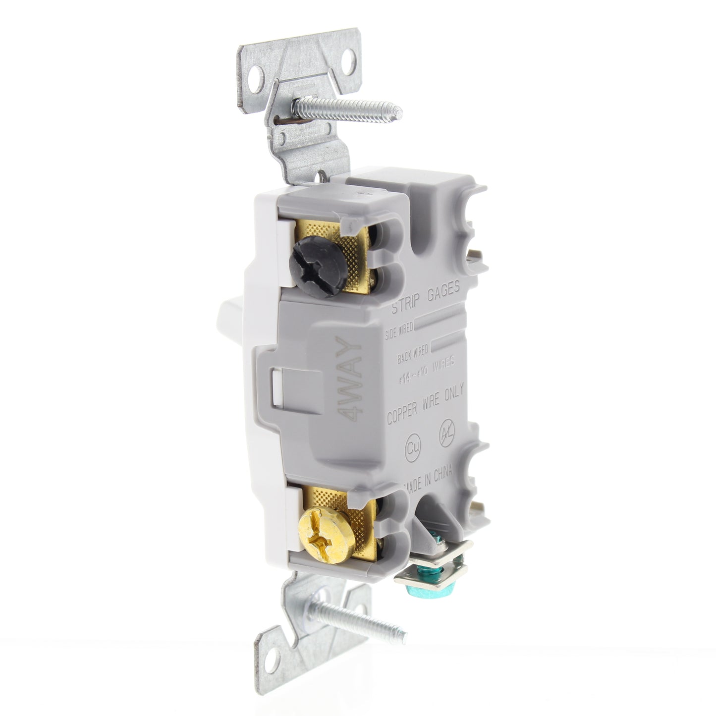 Eaton WD1242-7W-BOX White 4-WAY Framed Toggle Wall Light Switch 15A 120/277V