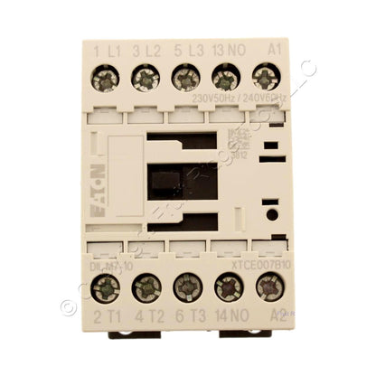 Eaton AC Non-Reversing IEC Contactor XT Series 3P 7A B-Frame 1NO 230V 50Hz Coil