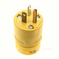 Daniel Woodhead #1433 Yellow 20A Straight Blade Connector Plug NEMA 5-20P 125V