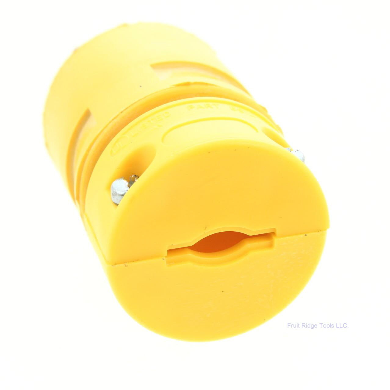 Daniel Woodhead #1433 Yellow 20A Straight Blade Connector Plug NEMA 5-20P 125V