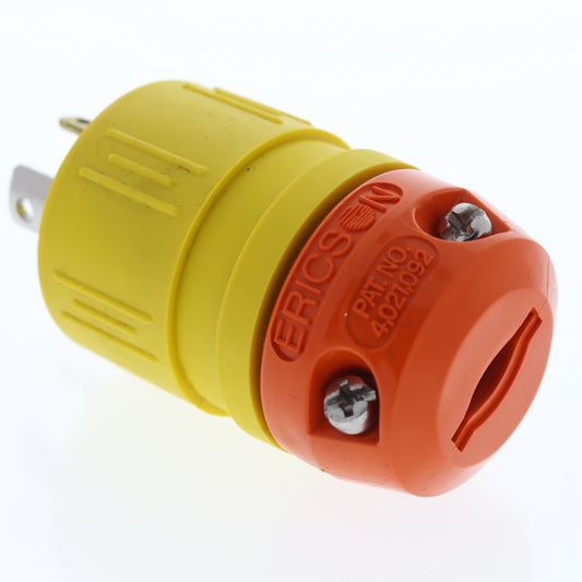 Daniel Woodhead 1434 Yellow Twist Turn Locking Male Plug 15A NEMA L5-15P 125V